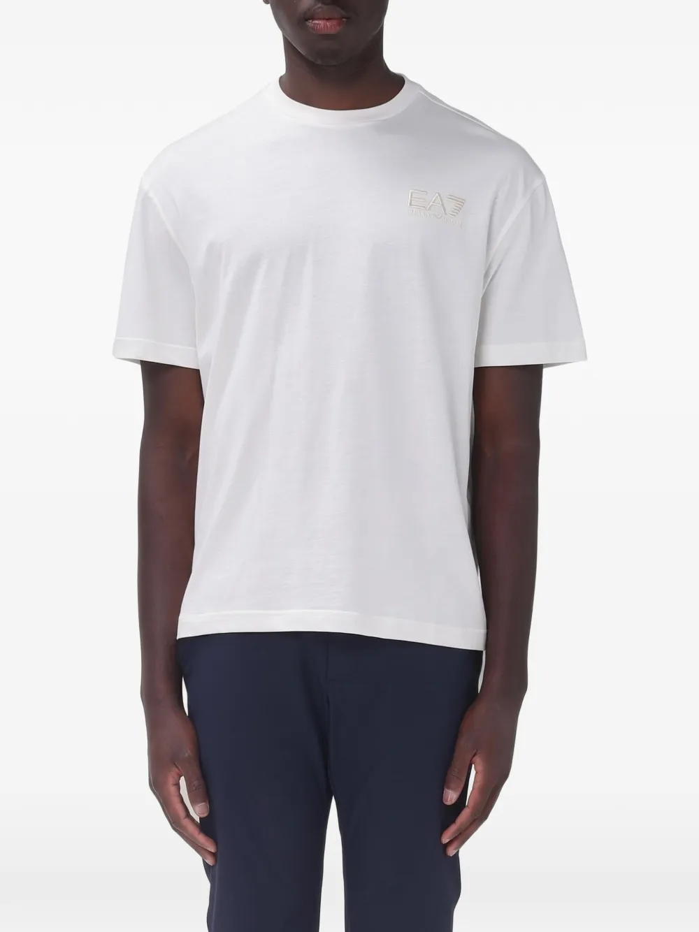 Ea7 Emporio Armani logo-print cotton T-shirt - Bianco