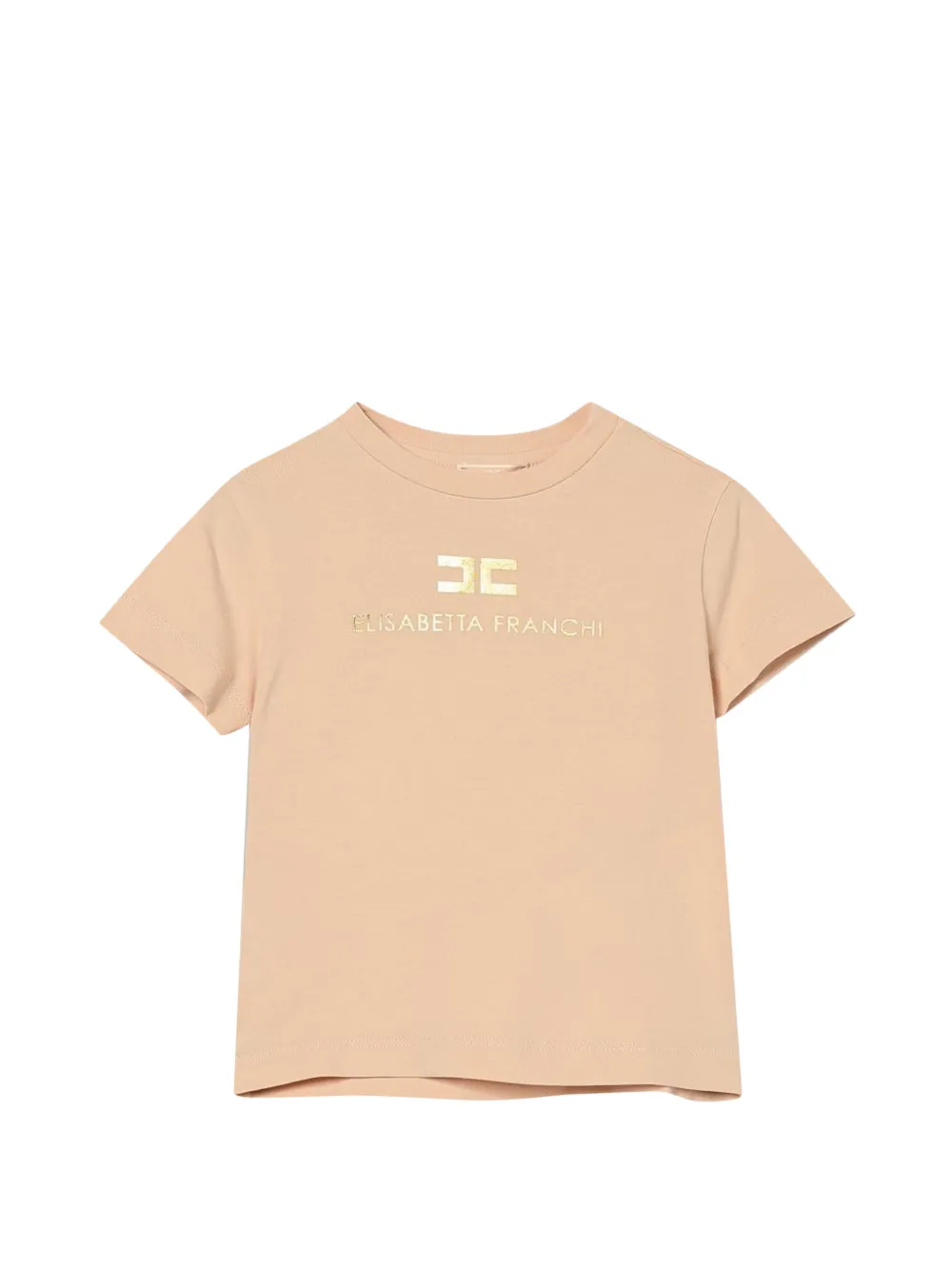 Elisabetta Franchi Kids logo-print T-shirt Beige