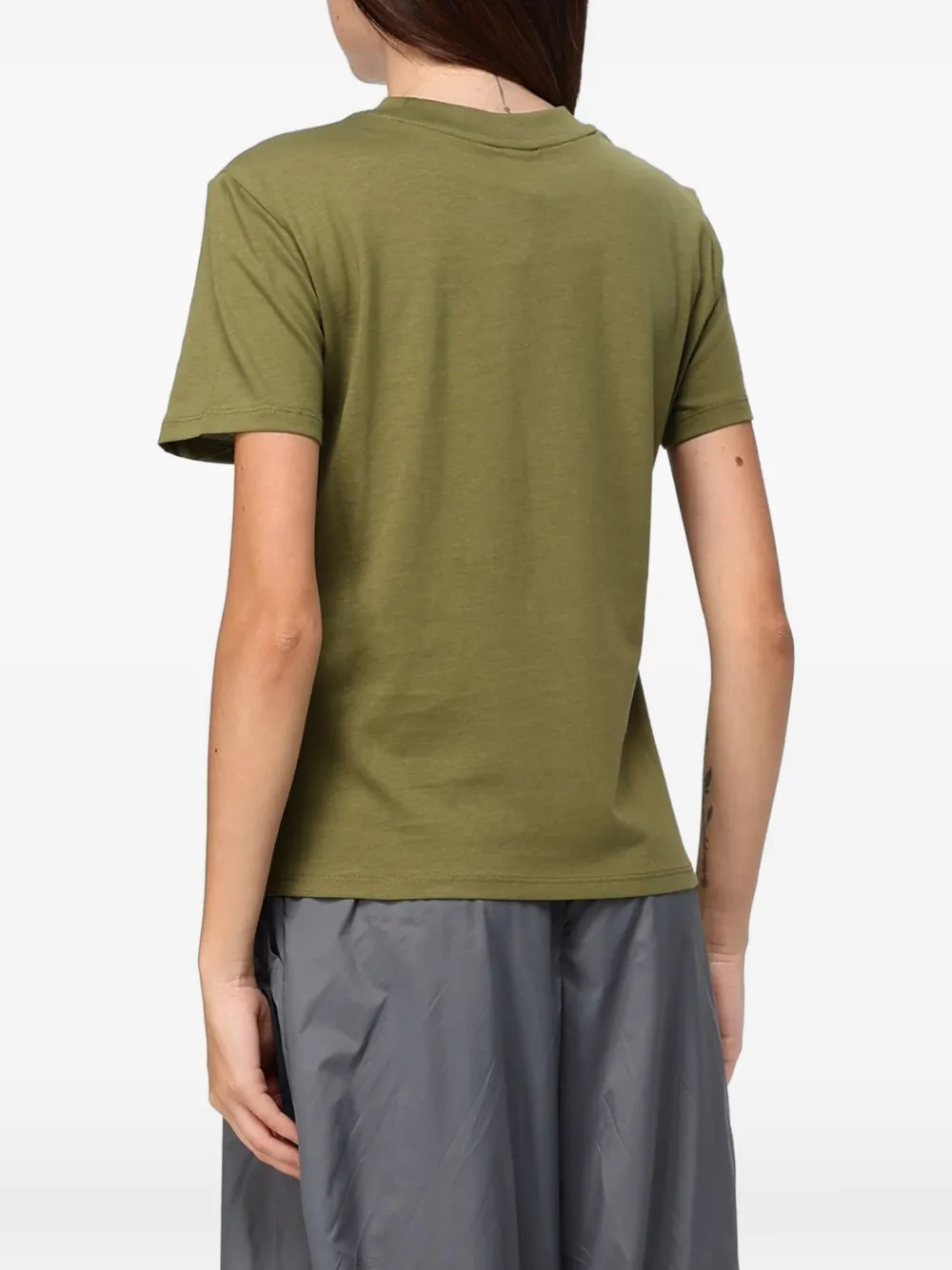 Emporio Armani T-shirt met pailletten logo Groen