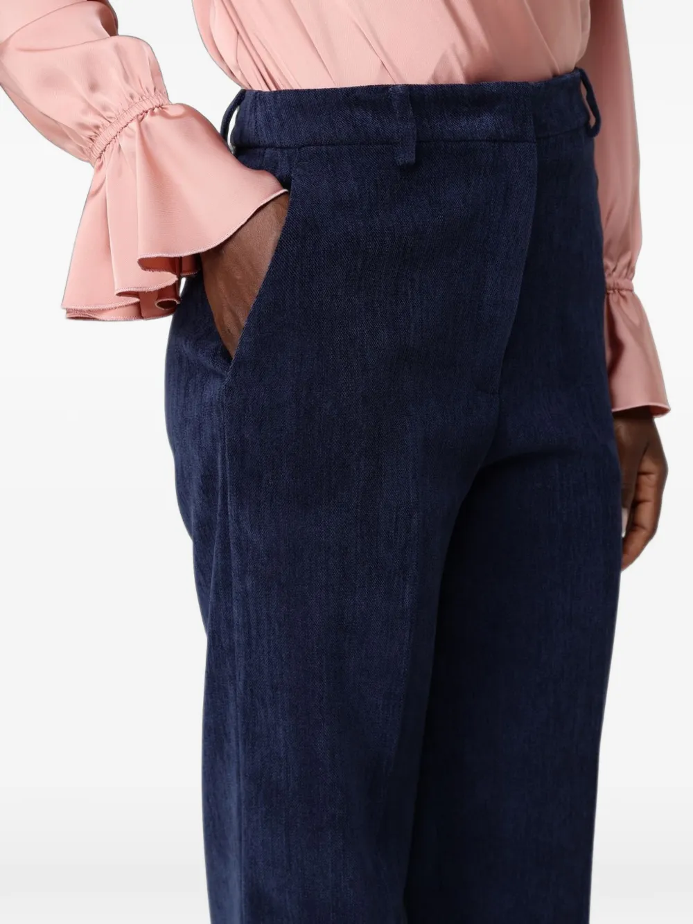 Hanita High waist broek Blauw