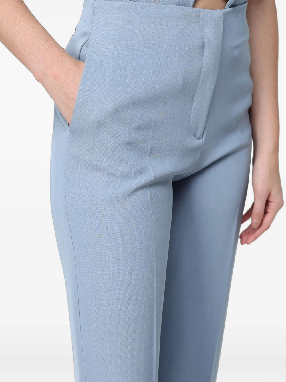Hanita pressed-crease tailored trousers Blauw