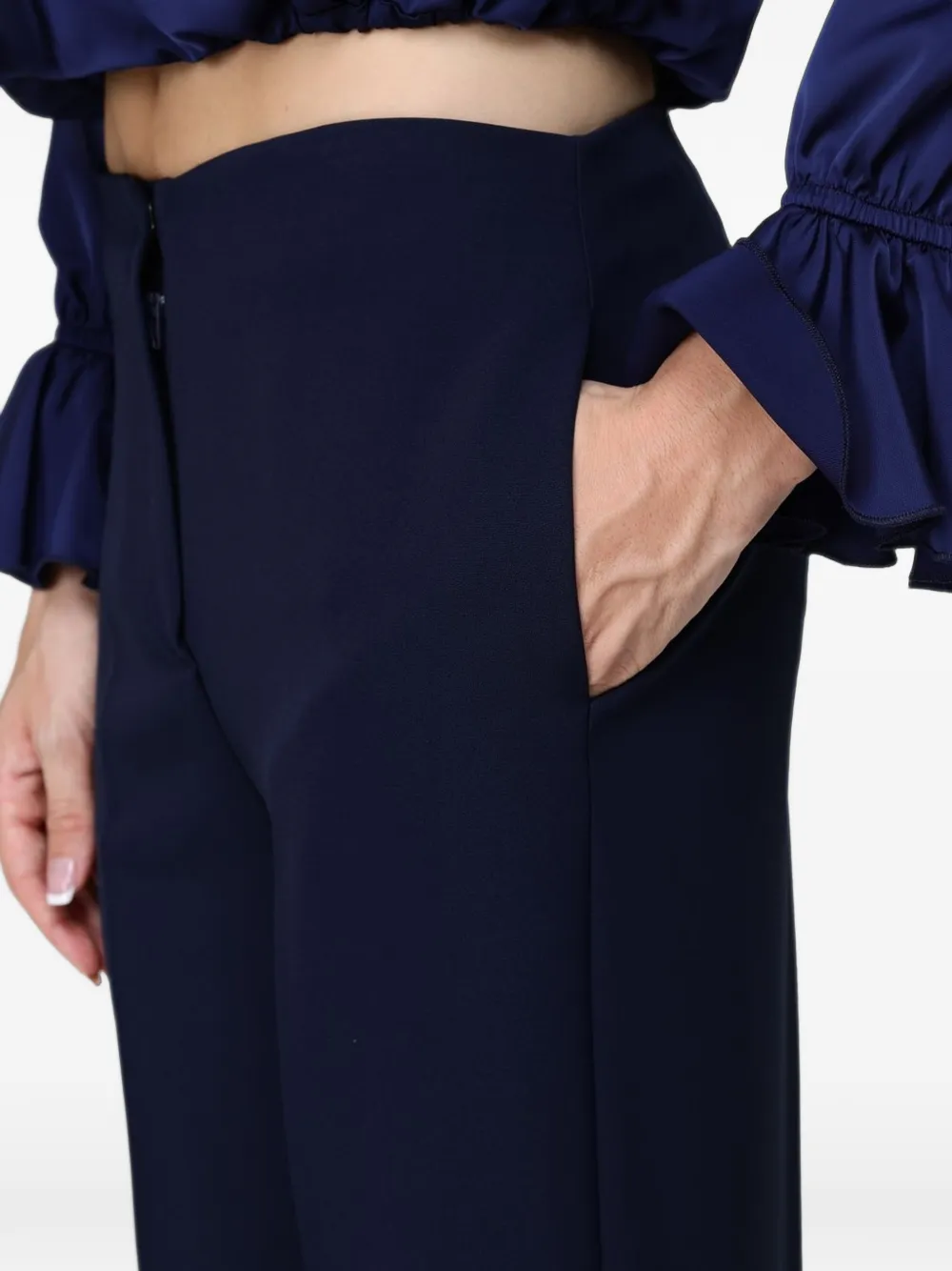 Hanita Straight plooibroek Blauw