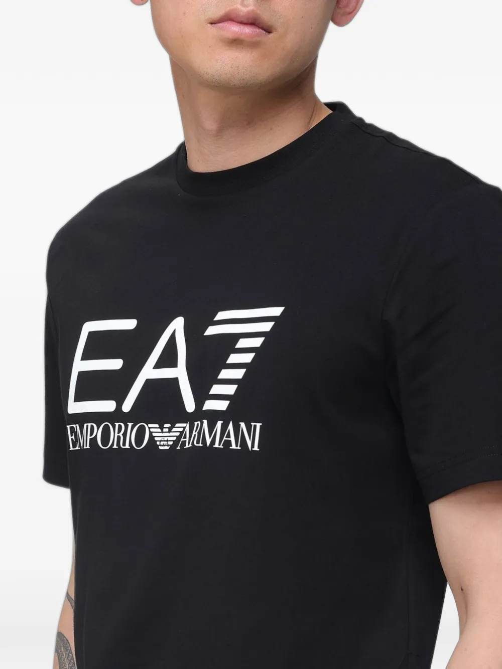 Ea7 Emporio Armani T-shirt met logoprint Zwart