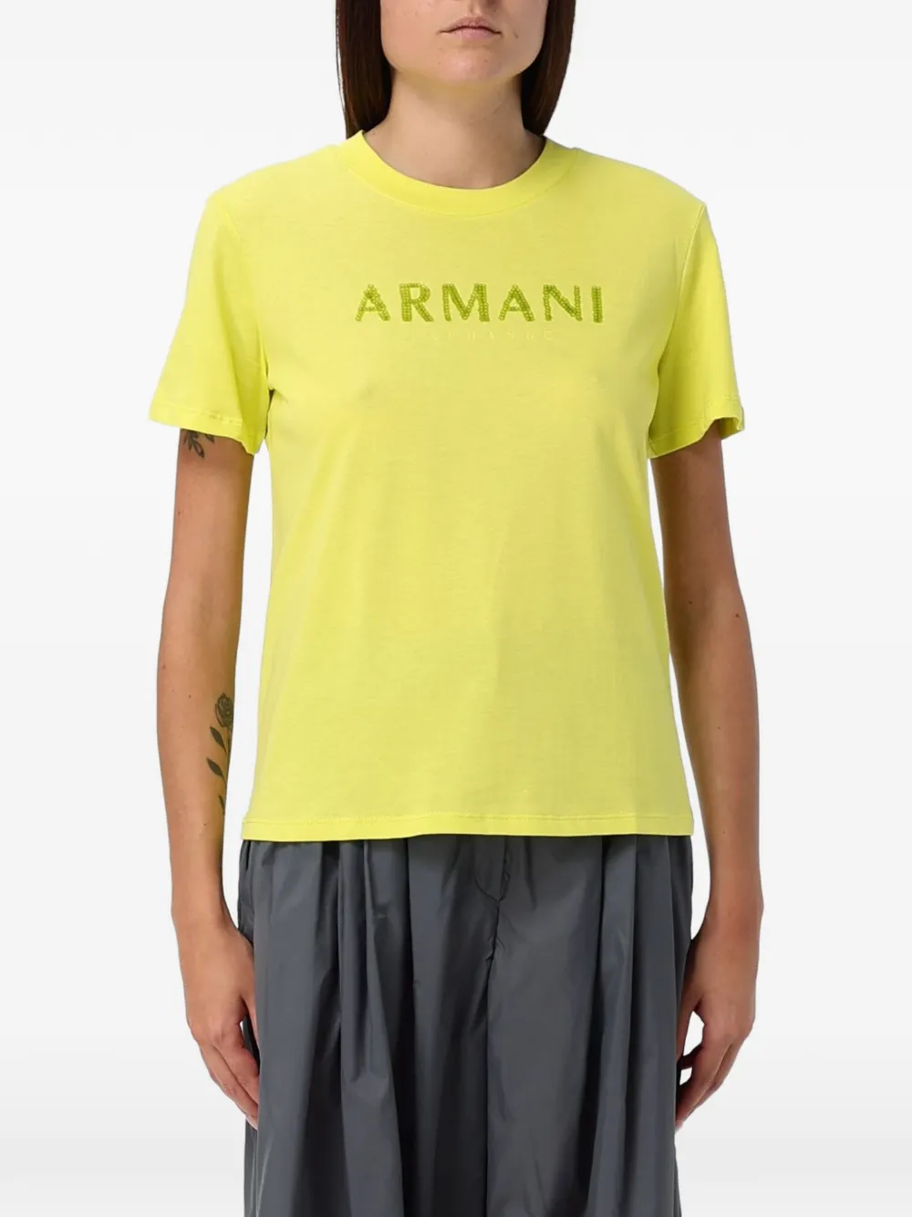 Emporio Armani sequin-logo T-shirt