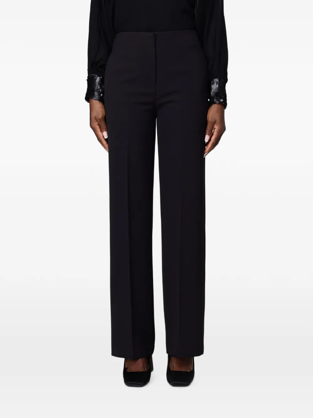 Hanita pressed-crease straight-leg trousers