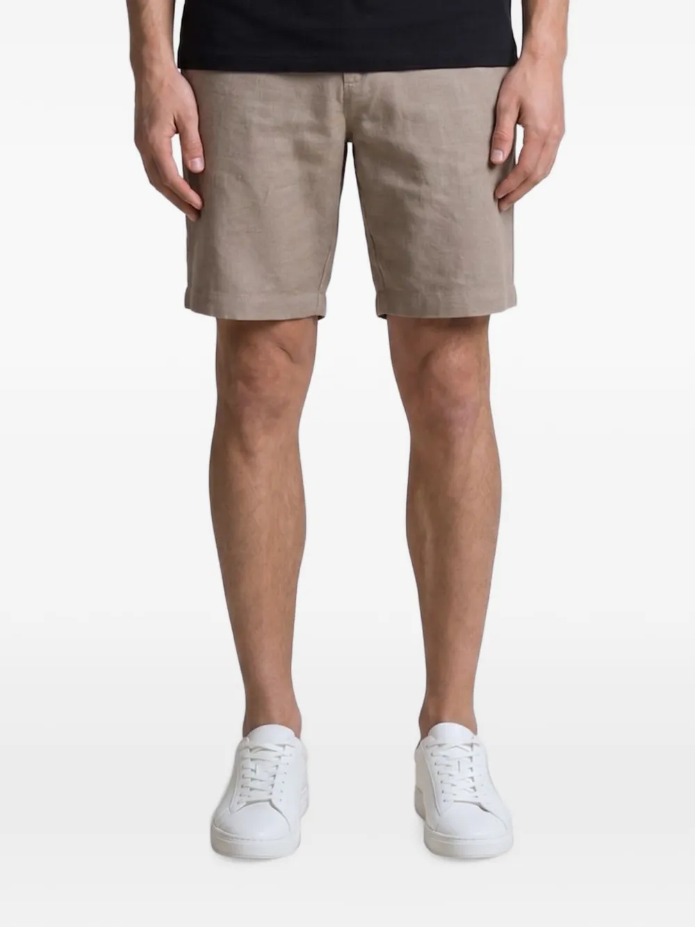 Emporio Armani Chino shorts van linnenblend Beige