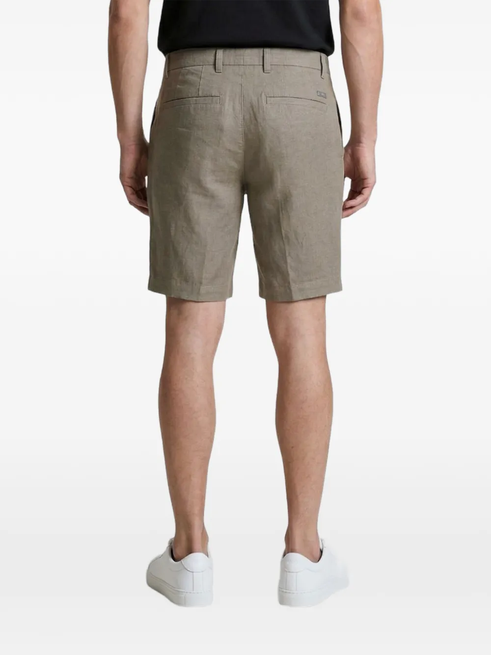 Emporio Armani Chino shorts van linnenblend Beige