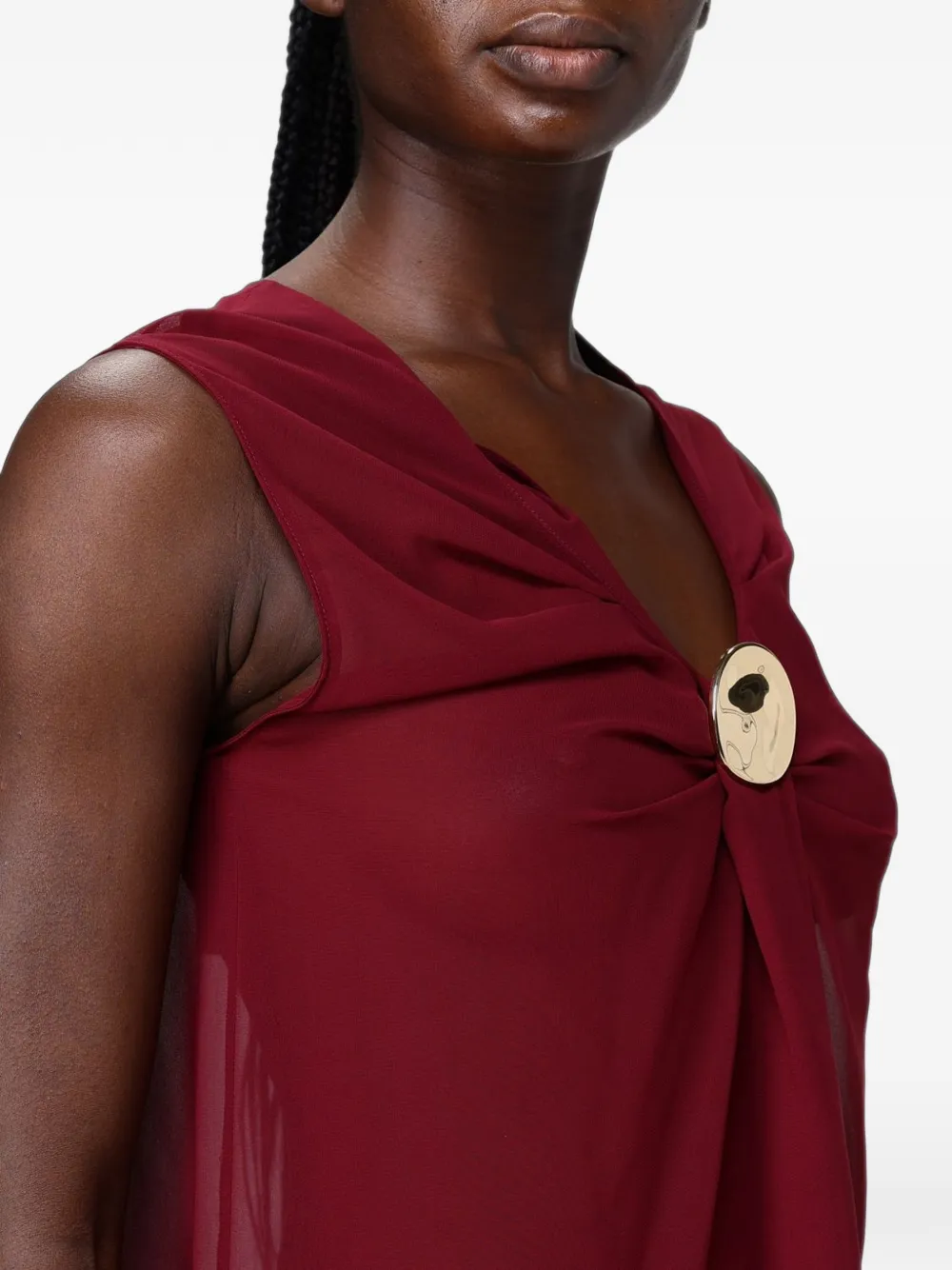 Hanita Top met V-hals Rood