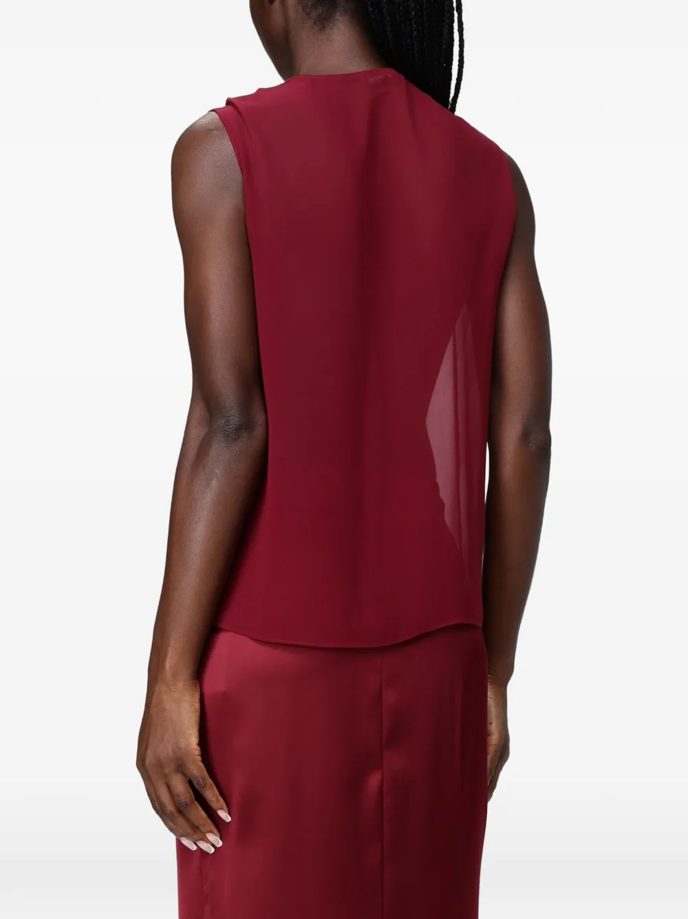 Hanita Top met V-hals Rood