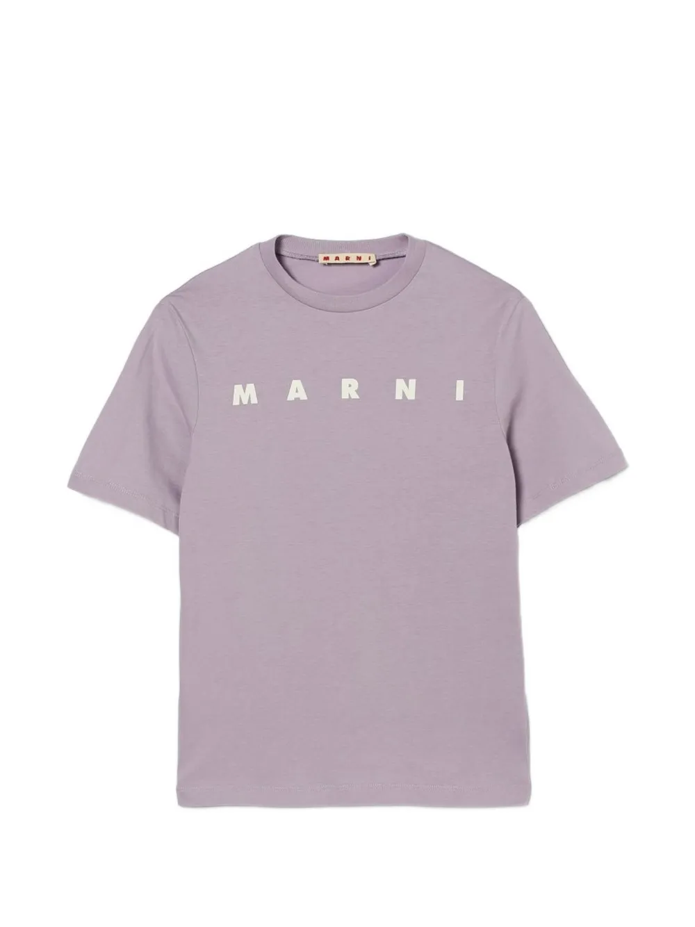 Marni Kids logo-print cotton T-shirt - Viola