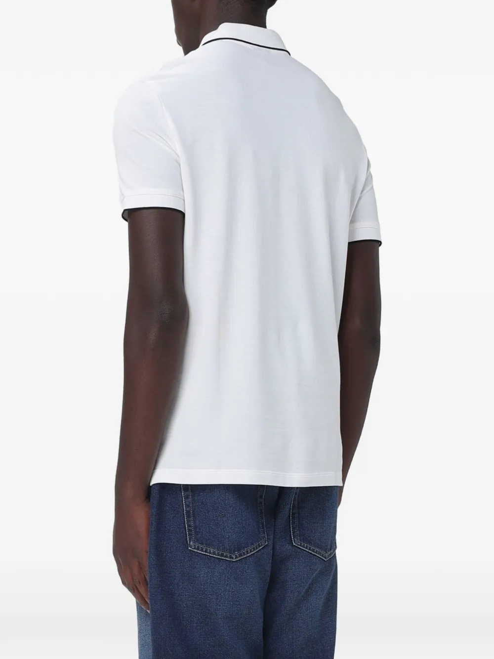 Emporio Armani Poloshirt met rits Wit