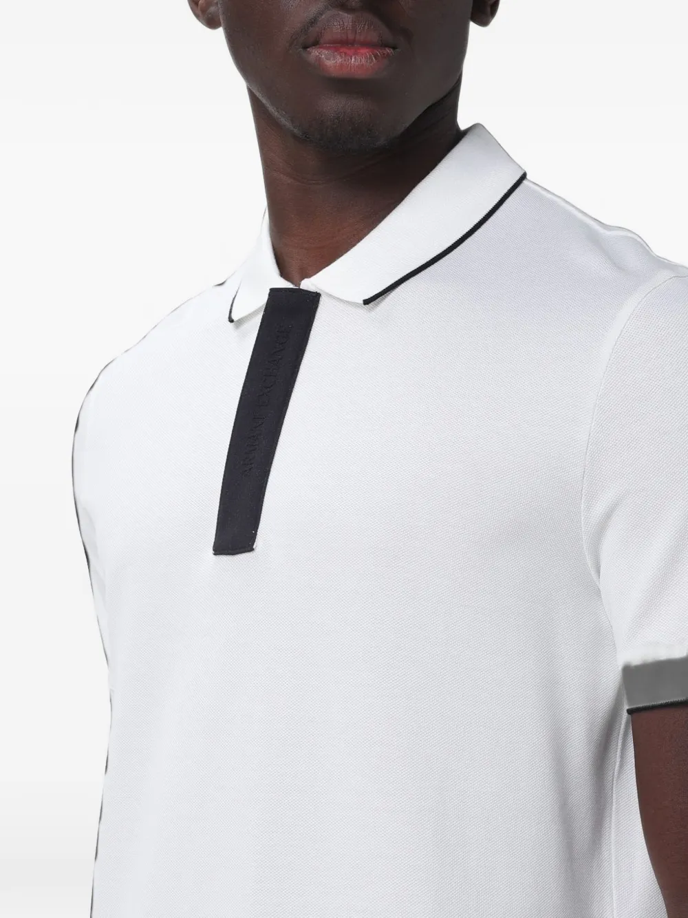 Emporio Armani Poloshirt met rits Wit