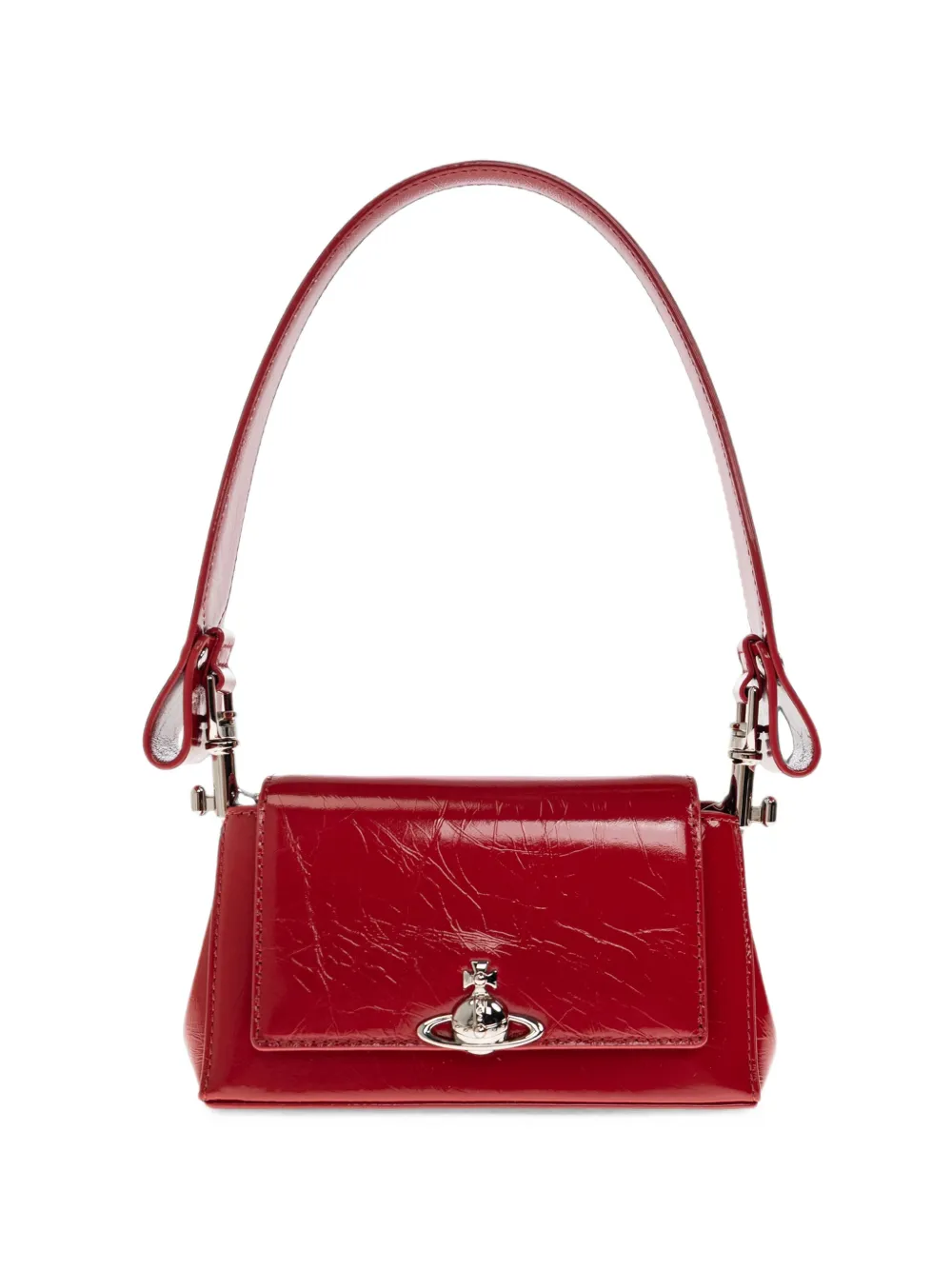 Vivienne Westwood small Hazel leather shoulder bag - Rosso