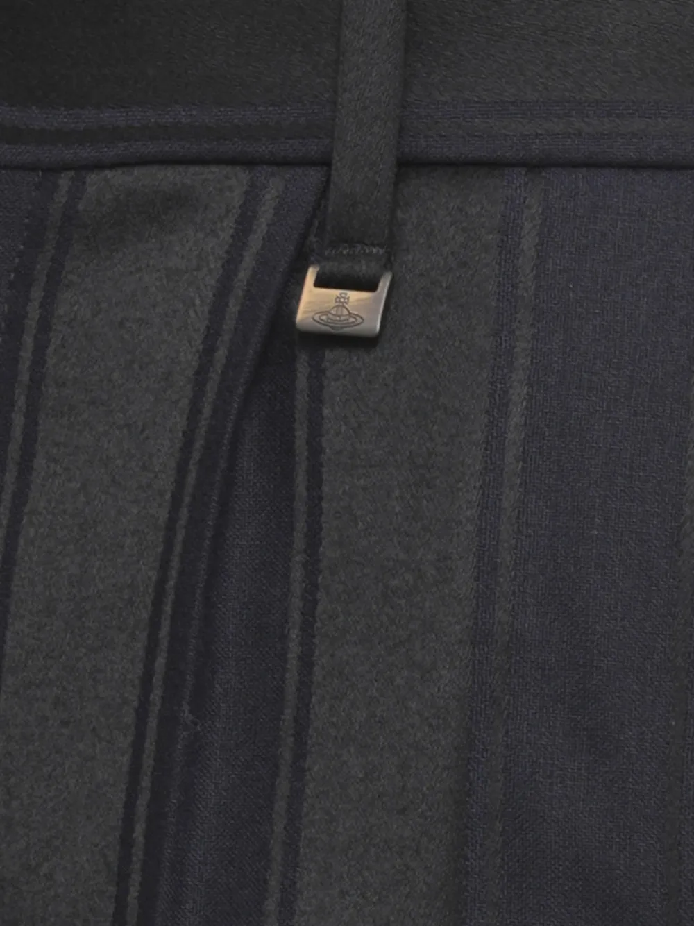 Vivienne Westwood stripe-pattern wool trousers Blauw