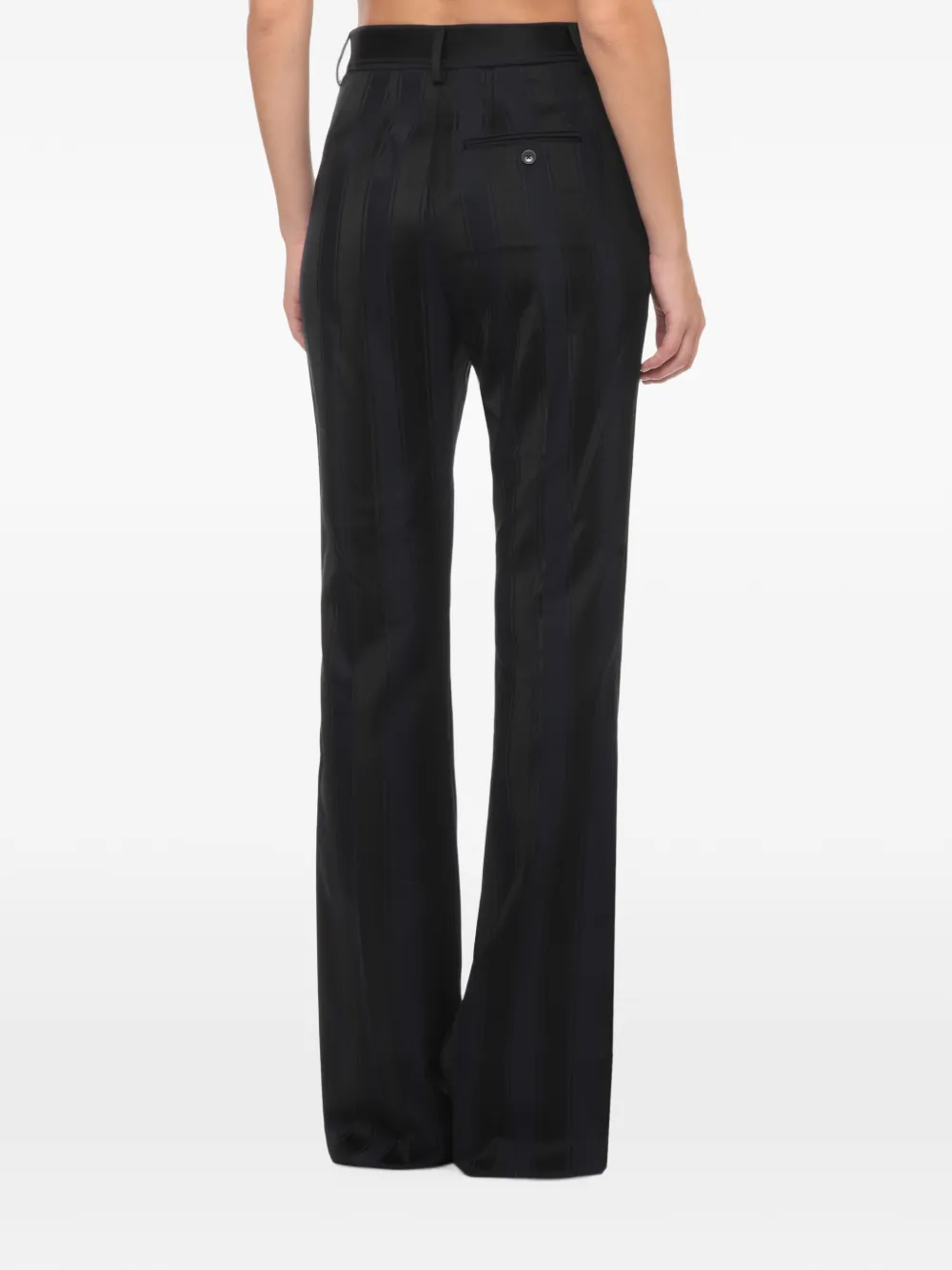 Vivienne Westwood stripe-pattern wool trousers Blauw