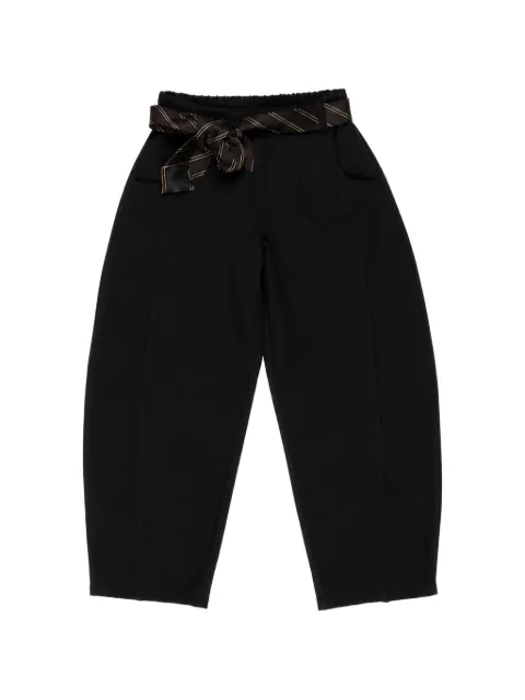 Miss Grant Kids belted pleated trousers