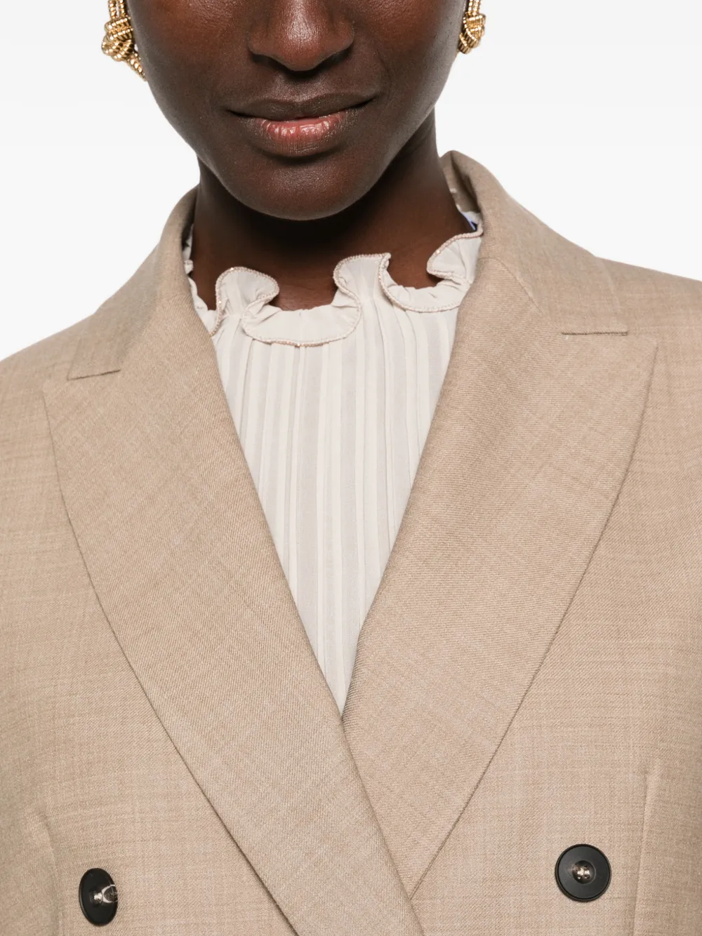 Antonelli double-breasted blazer Beige
