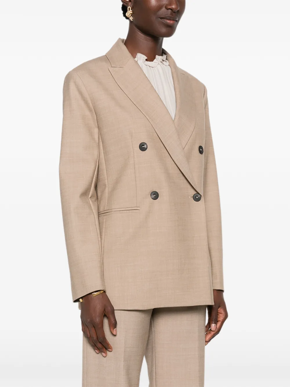 Antonelli double-breasted blazer Beige