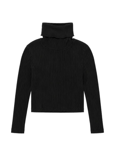 Miss Grant Kids ribbed-knit roll-neck sweater