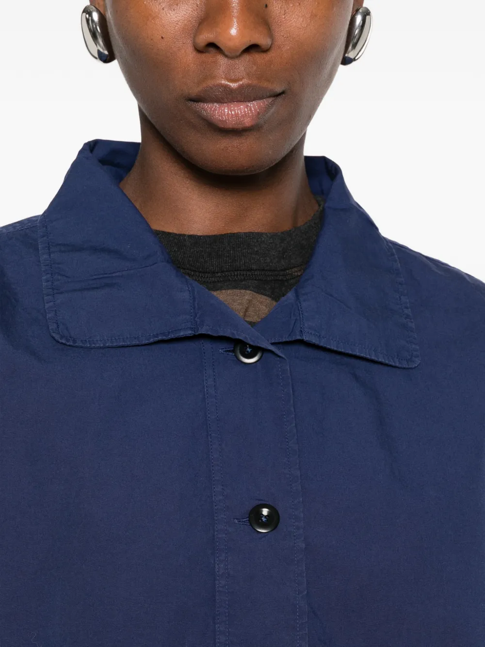 Margaret Howell Button-up shirtjack Blauw