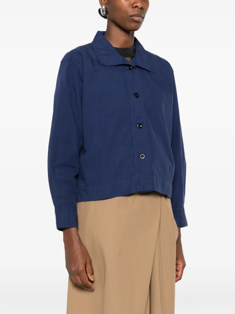 Margaret Howell Button-up shirtjack Blauw