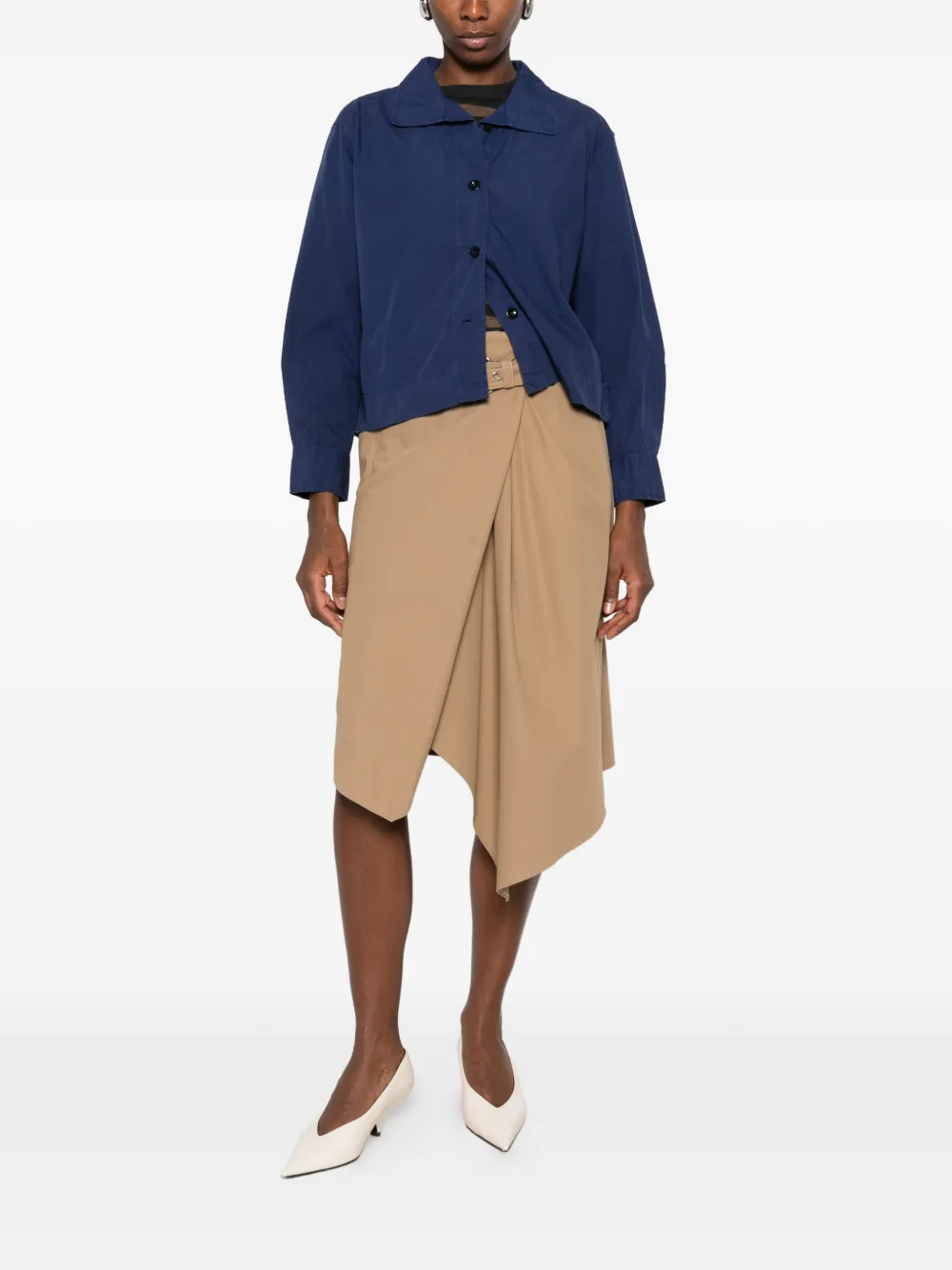 Margaret Howell Button-up shirtjack Blauw