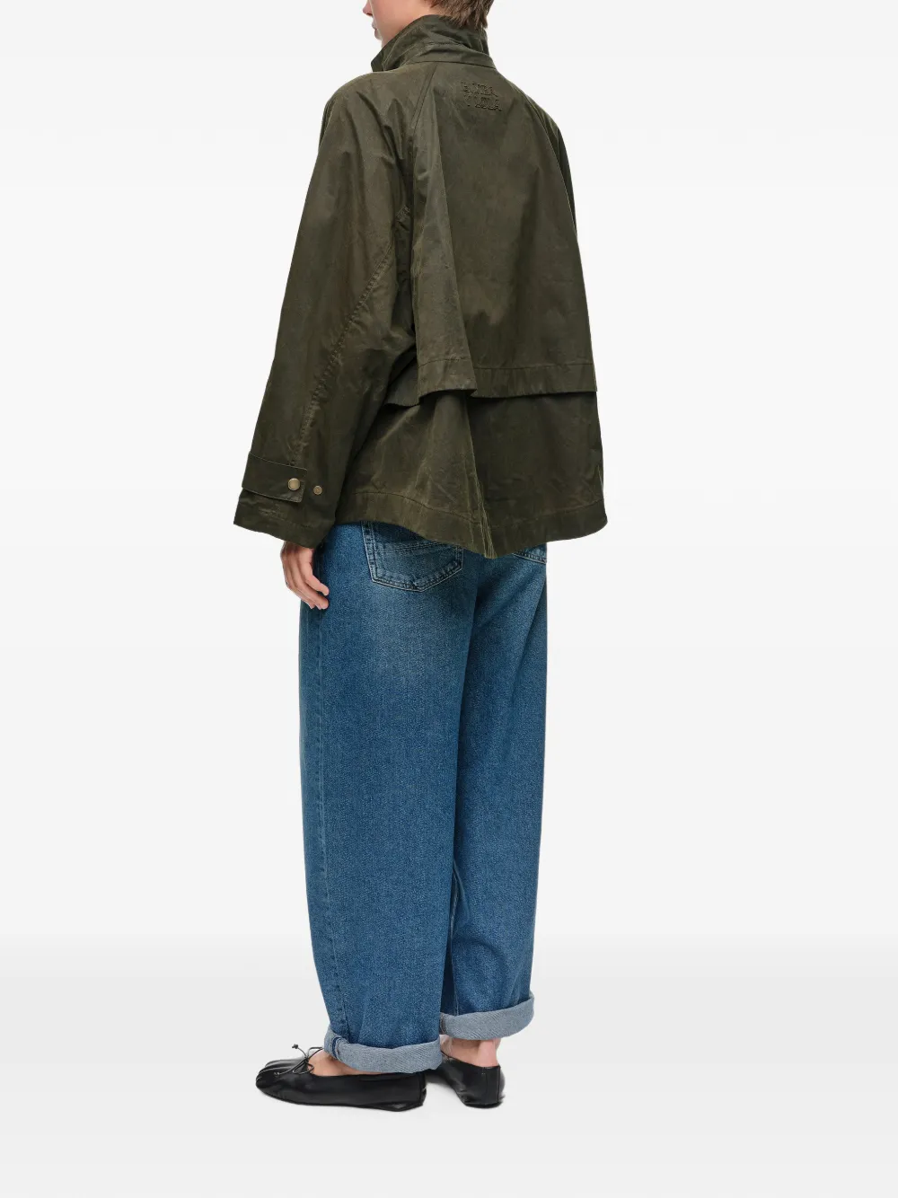 BIMBA Y LOLA Gecoat trenchjack met A-lijn Groen