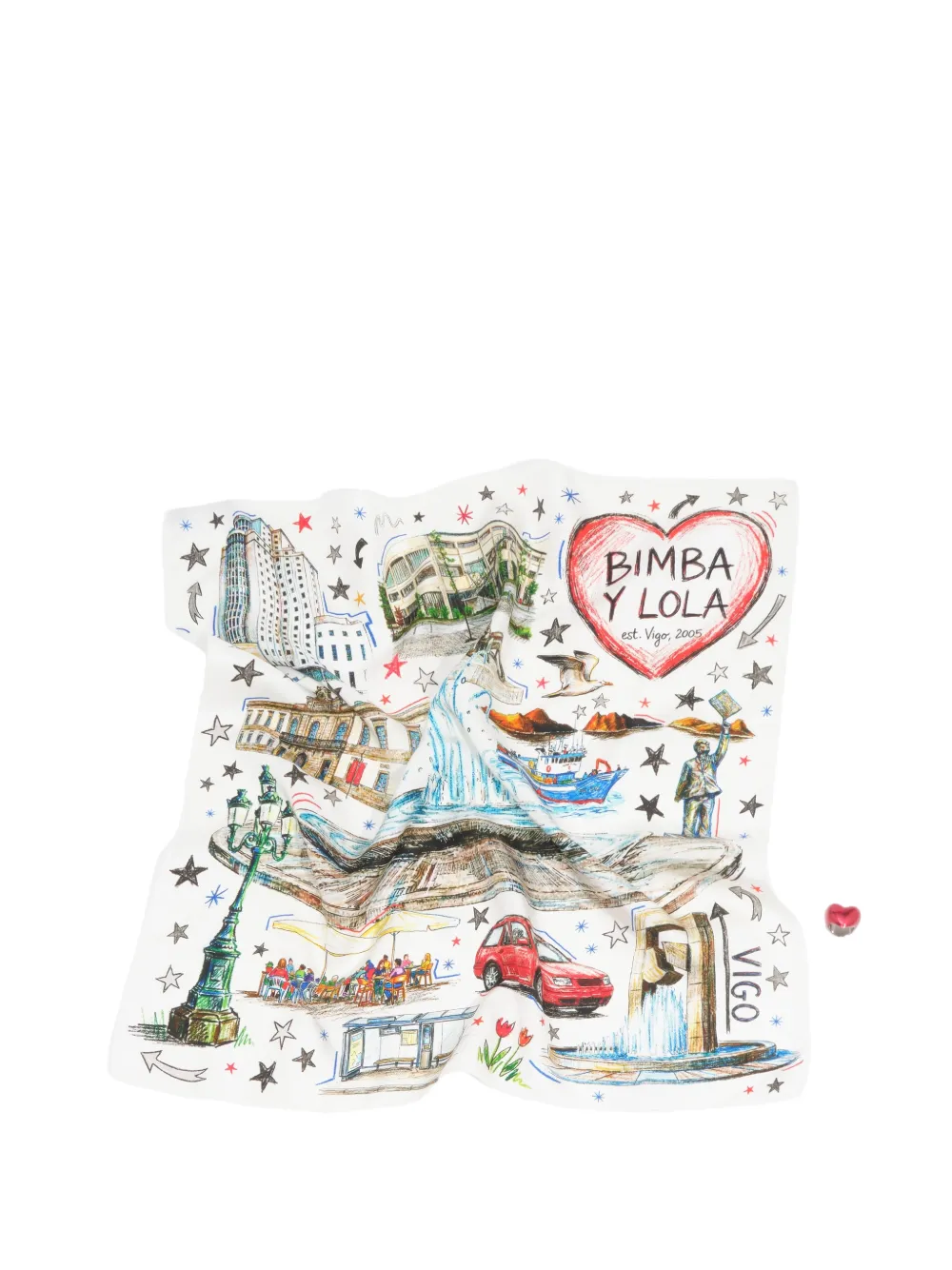 BIMBA Y LOLA Vigo souvenir-sjaalbedel Wit