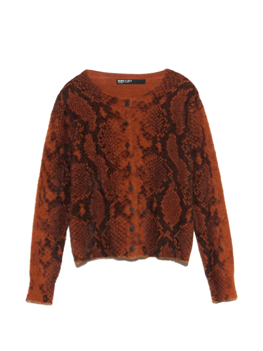 BIMBA Y LOLA long caramel snake fur sweater