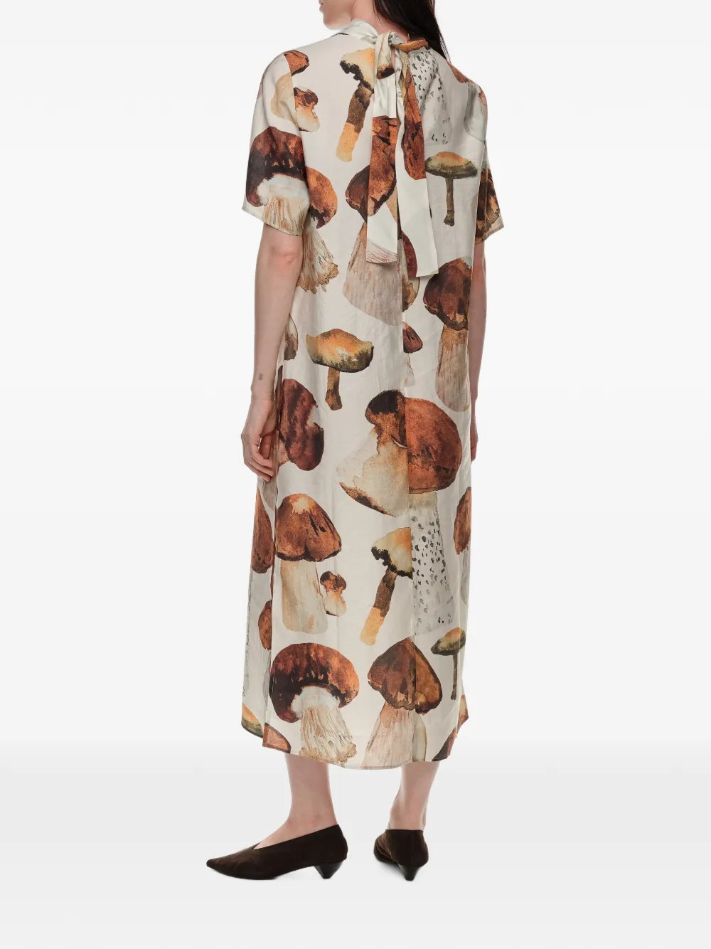 BIMBA Y LOLA Jurk met afgeronde naden en verwassen effect Beige