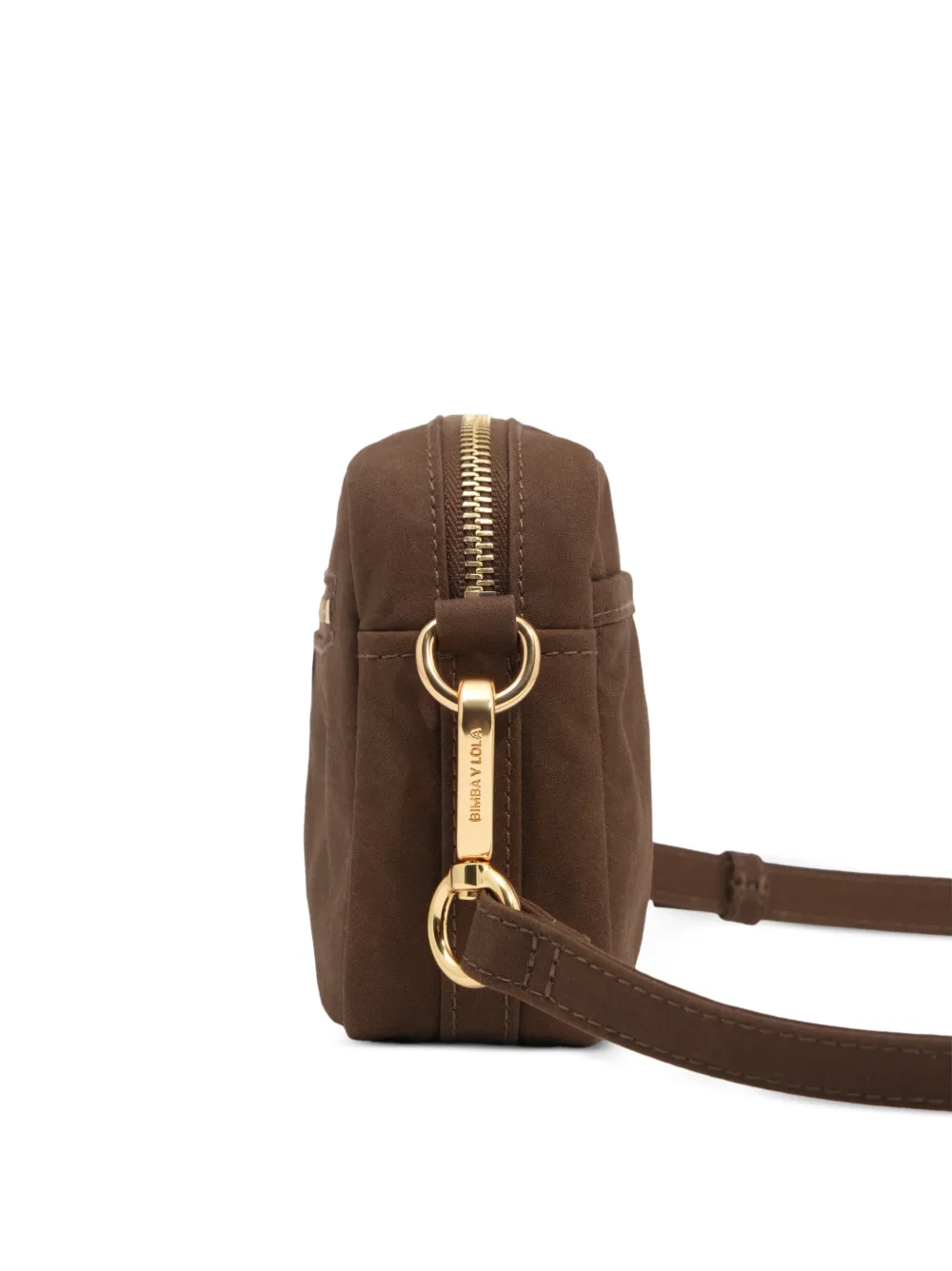 BIMBA Y LOLA Kleine katoenen crossbodytas Bruin
