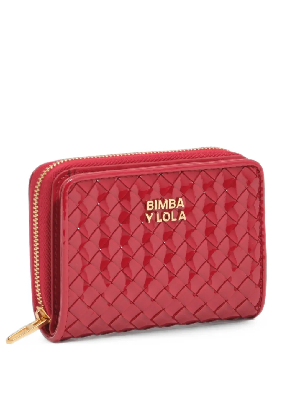 BIMBA Y LOLA cherry plaited flap purse