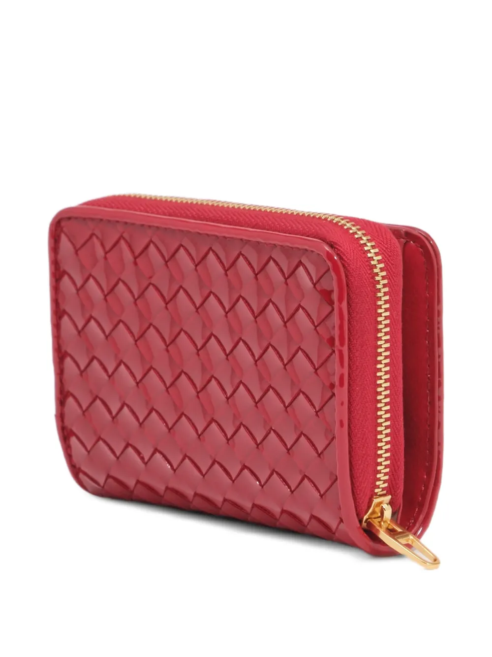 BIMBA Y LOLA Gevlochten portemonnee met klep Rood