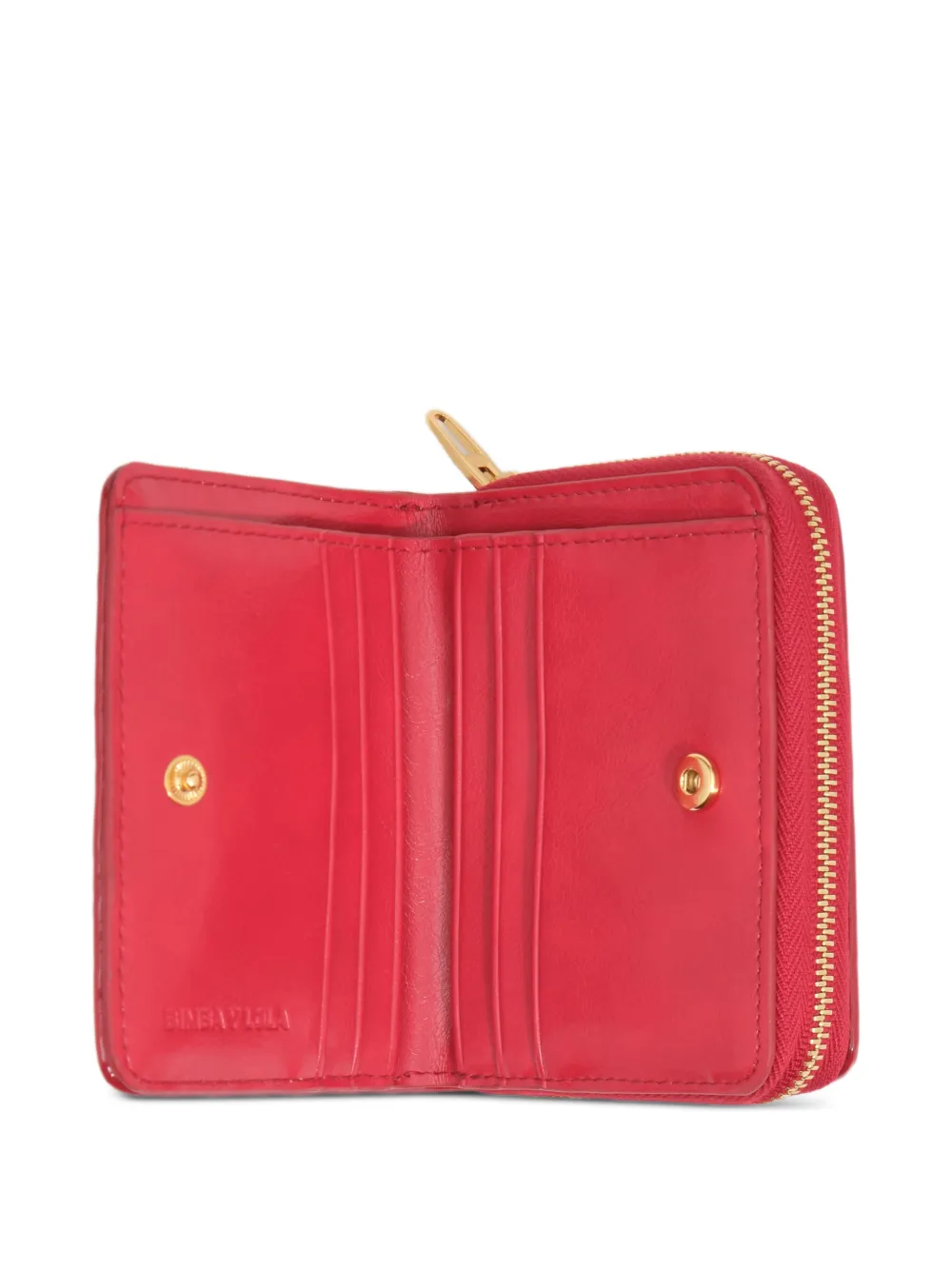BIMBA Y LOLA Gevlochten portemonnee met klep Rood