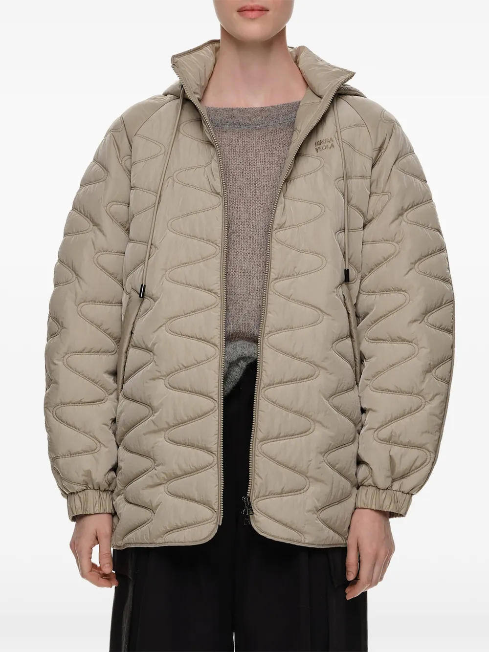 BIMBA Y LOLA Gewatteerde trenchcoat met A-lijn Beige