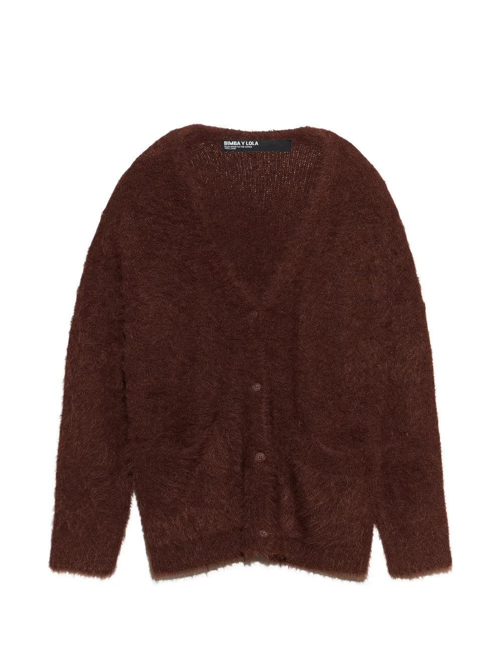BIMBA Y LOLA cardigan long en fourrure marron BIMBA Y LOLA cardigan long en fourrure marron