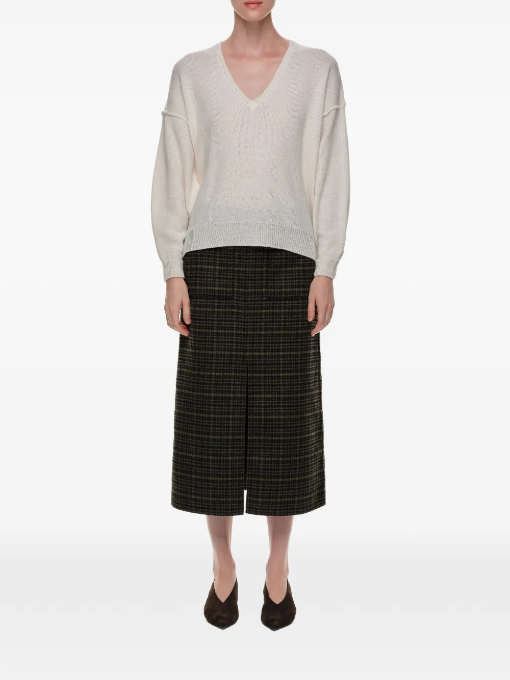 BIMBA Y LOLA Wollen trui met V-hals Beige