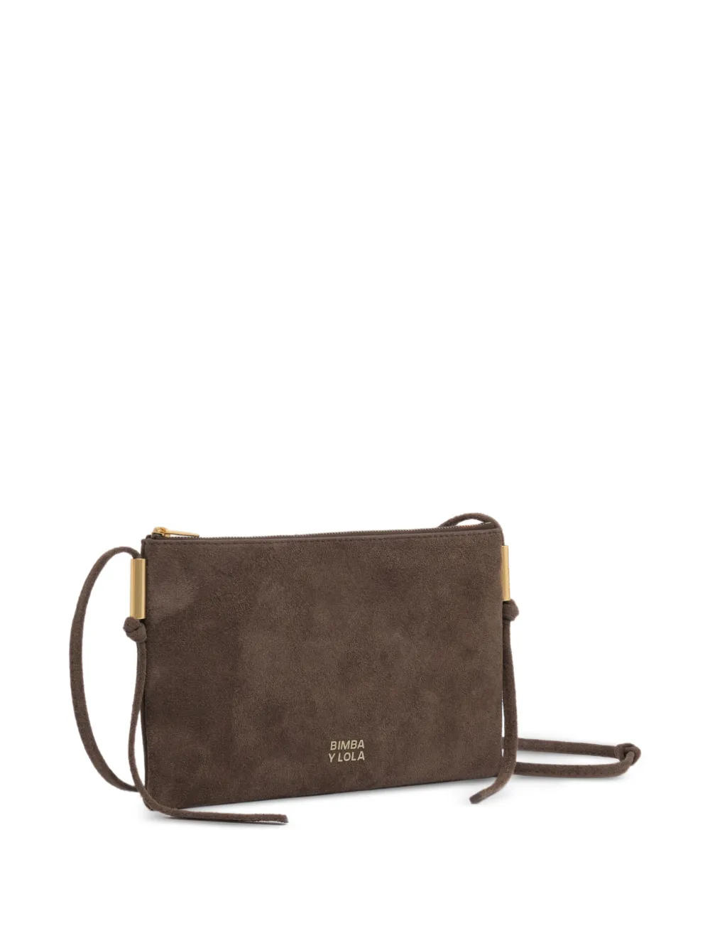 BIMBA Y LOLA small fango suede clutch bag