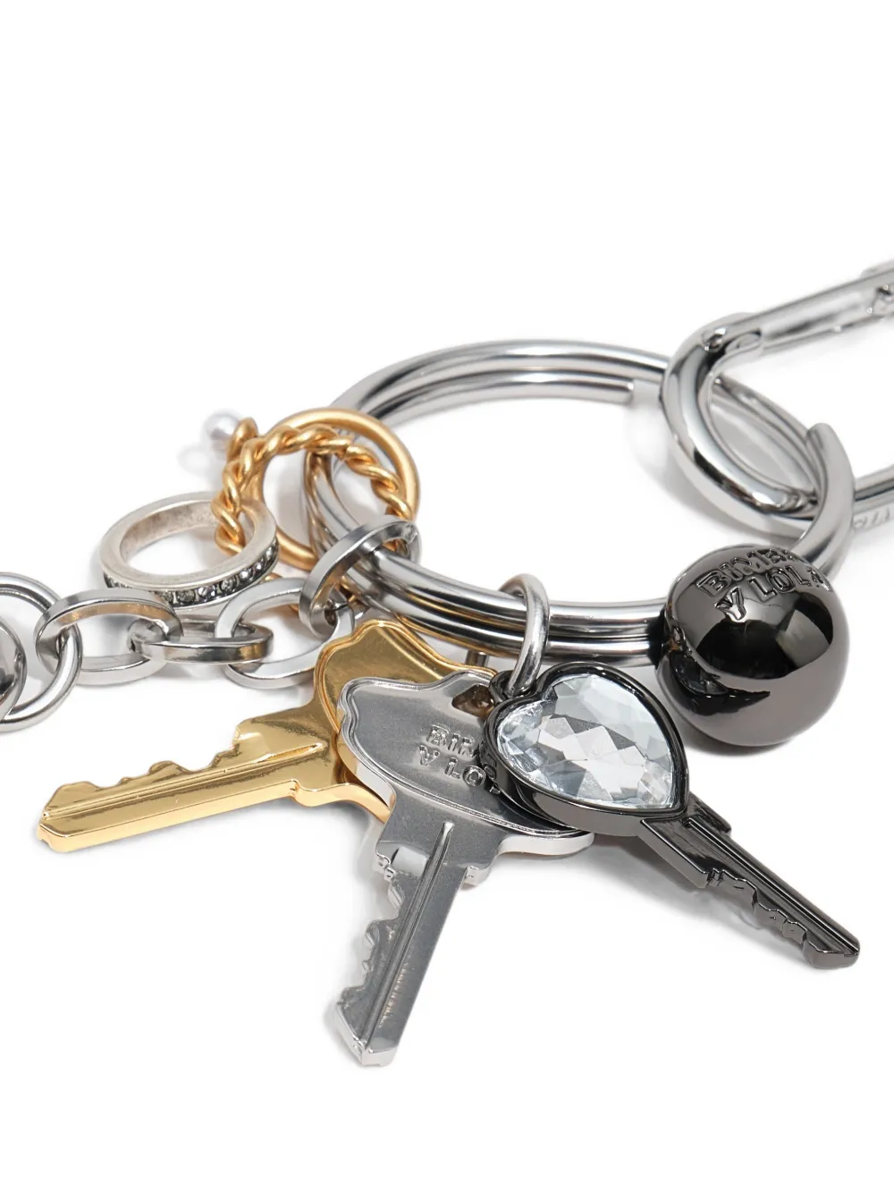 BIMBA Y LOLA Metalen sleutelhanger voor meerdere sleutels Zilver