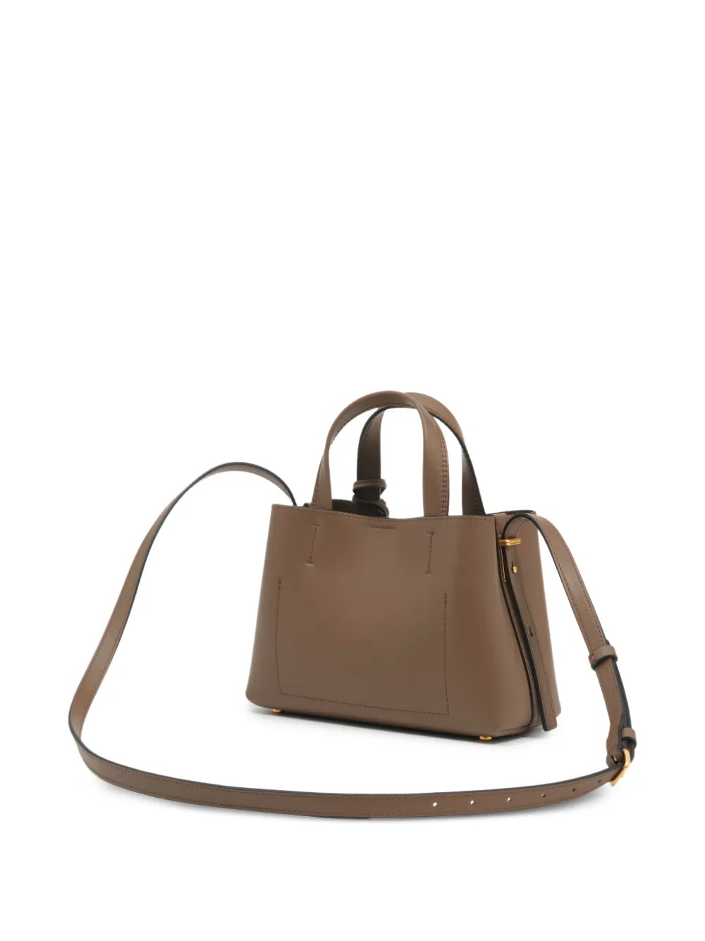 BIMBA Y LOLA Kleine Chihuahua leren shopper Bruin
