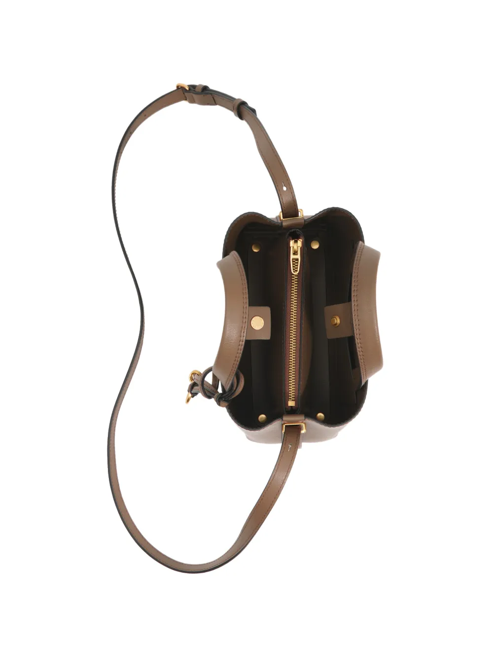 BIMBA Y LOLA Kleine Chihuahua leren shopper Bruin