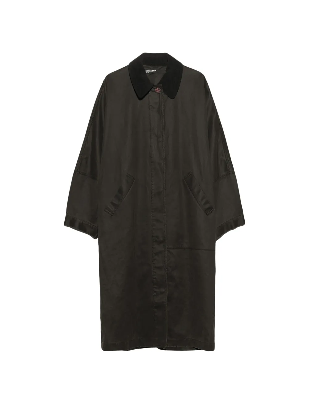 BIMBA Y LOLA trench ciré à coupe mi-longue - Vert BIMBA Y LOLA trench ciré à coupe mi-longue - Vert