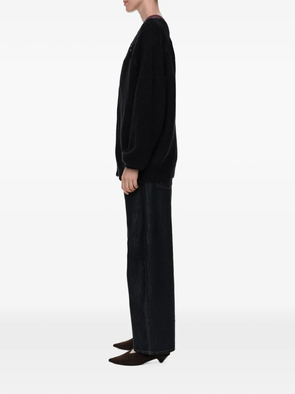 BIMBA Y LOLA Vest van mohair en wol met kant Zwart