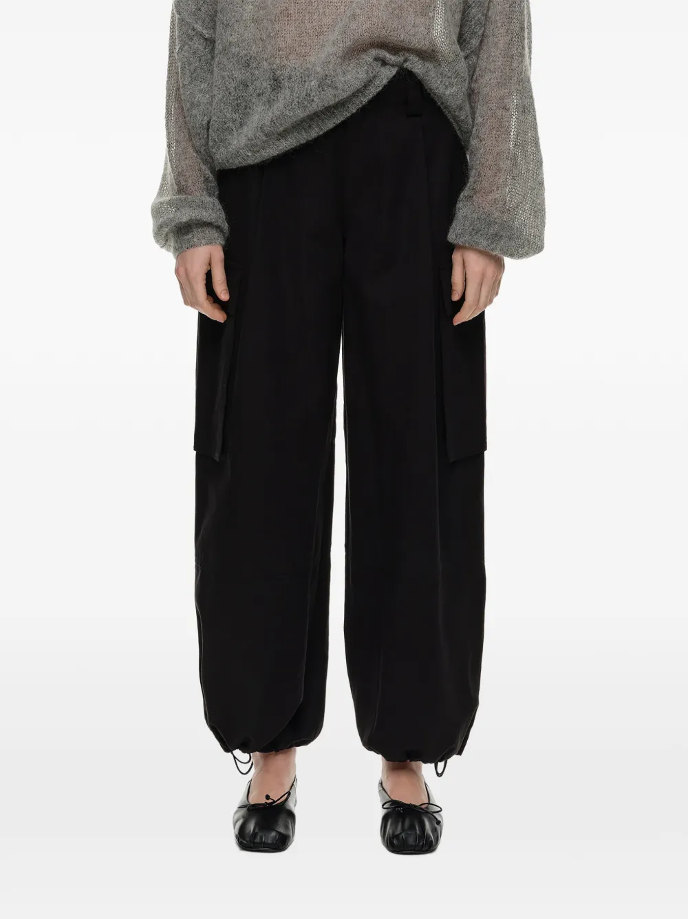 BIMBA Y LOLA Cargo broek met wijde pijpen Zwart