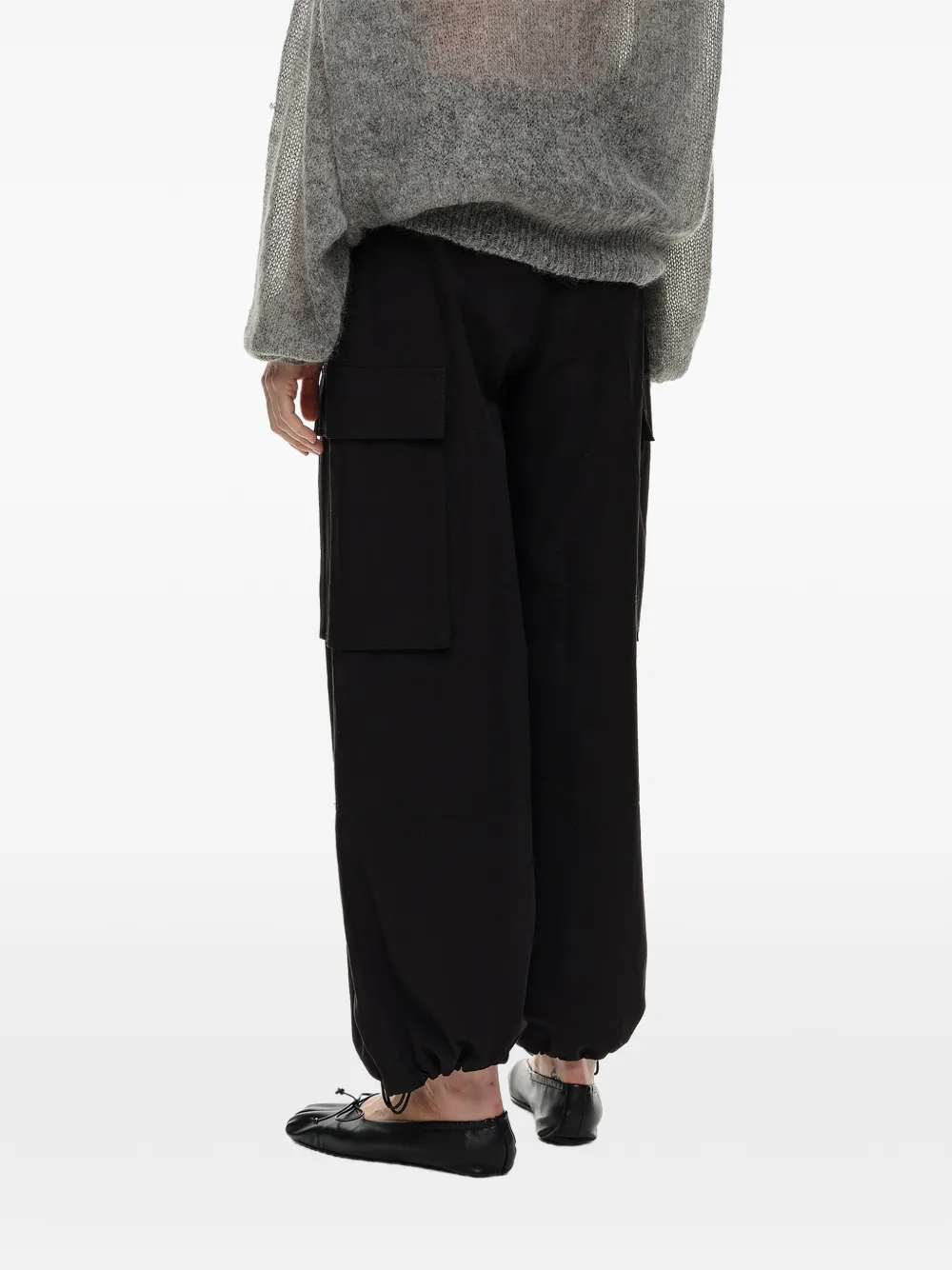 BIMBA Y LOLA Cargo broek met wijde pijpen Zwart