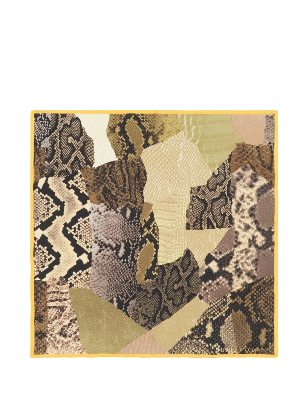 BIMBA Y LOLA Schal im Patchwork-Look - Braun