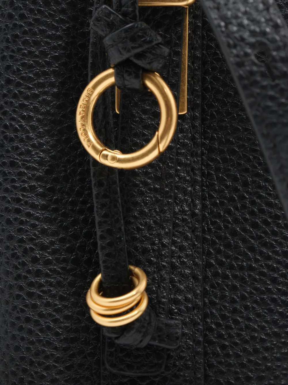 BIMBA Y LOLA Chihuahua leren mini-tas Zwart