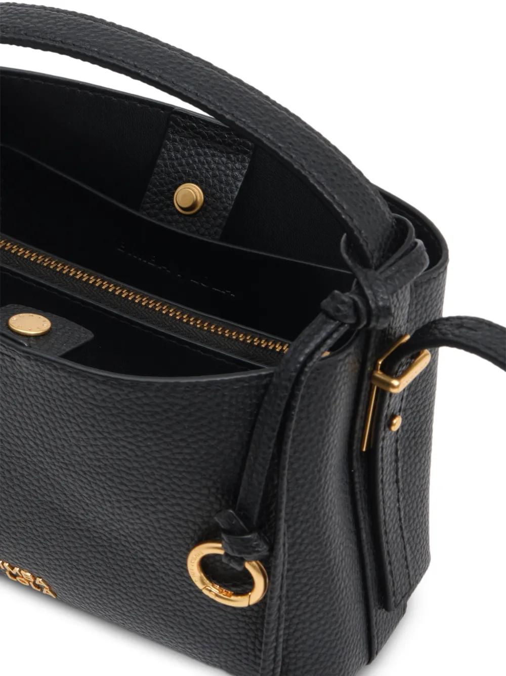 BIMBA Y LOLA Chihuahua leren mini-tas Zwart