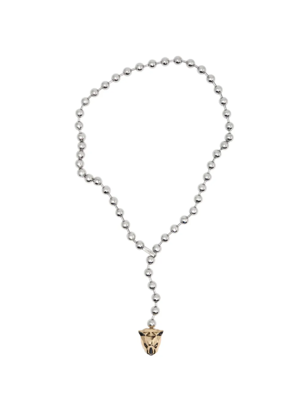 BIMBA Y LOLA Halskette mit goldfarbenem Anhänger und Pantherkopf - Silber