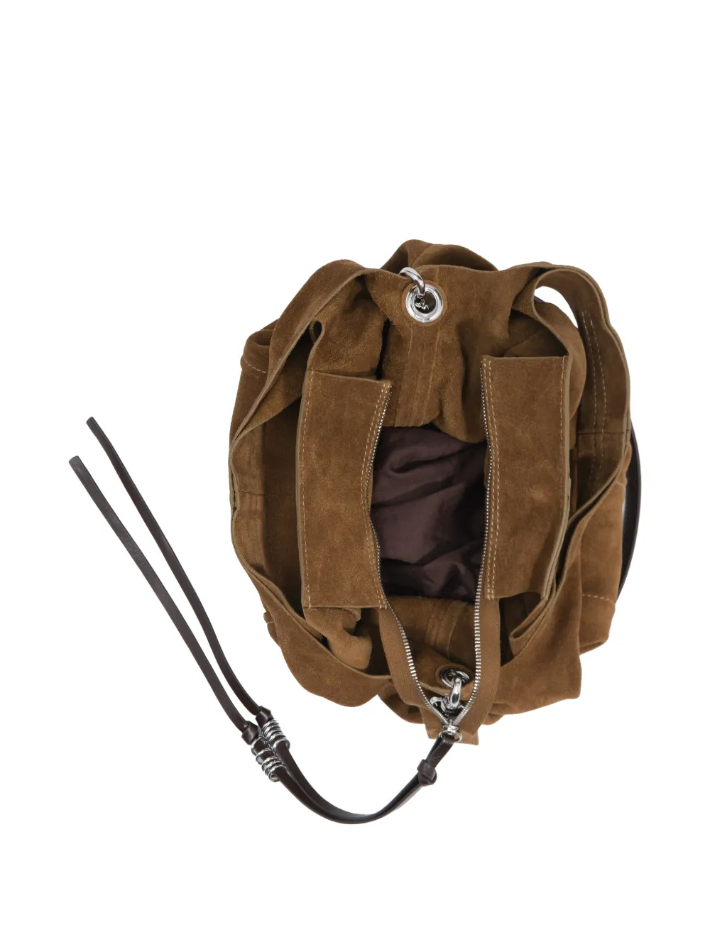 BIMBA Y LOLA Medium Paper suède tas Bruin